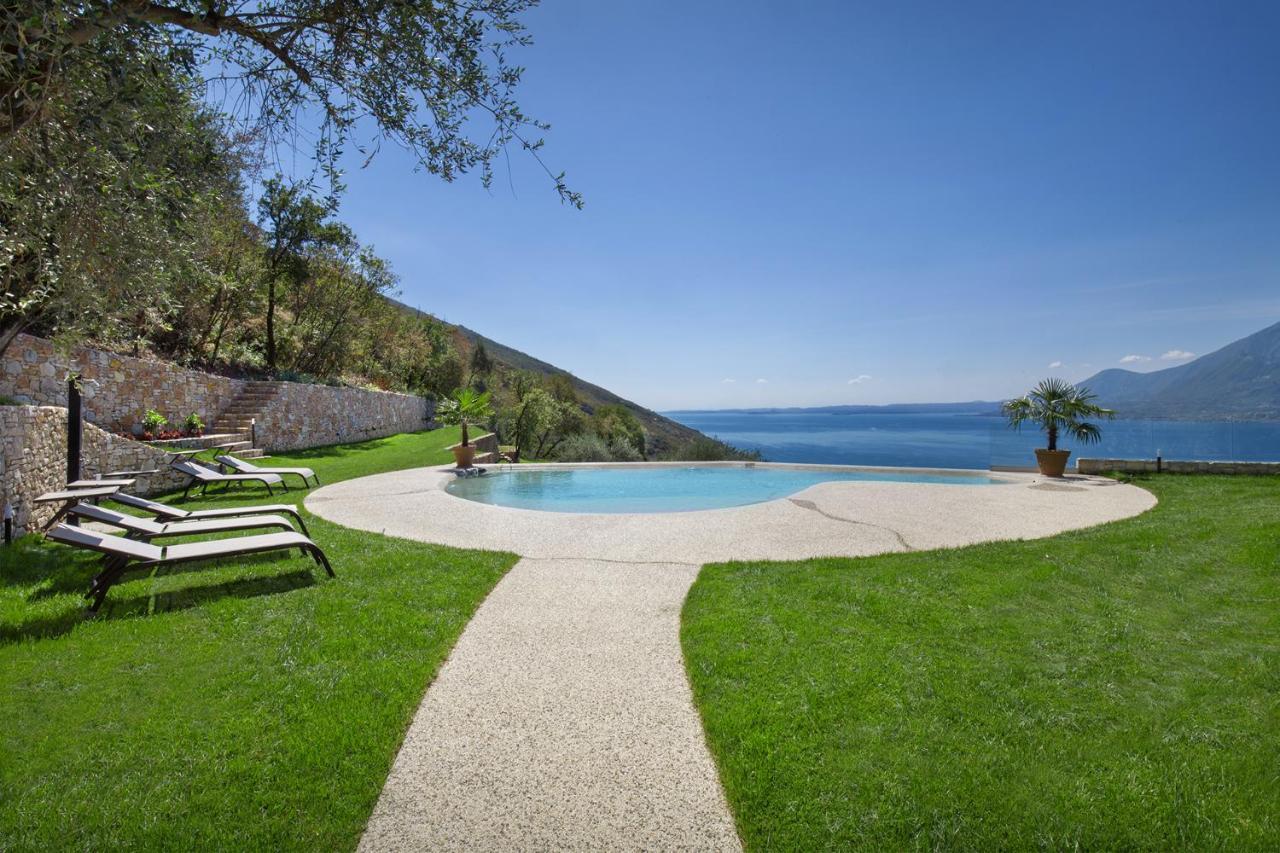 Villa Divina - Apt Icona Con Piscina E Vista Lago Castelletto Di Brenzone Exteriör bild