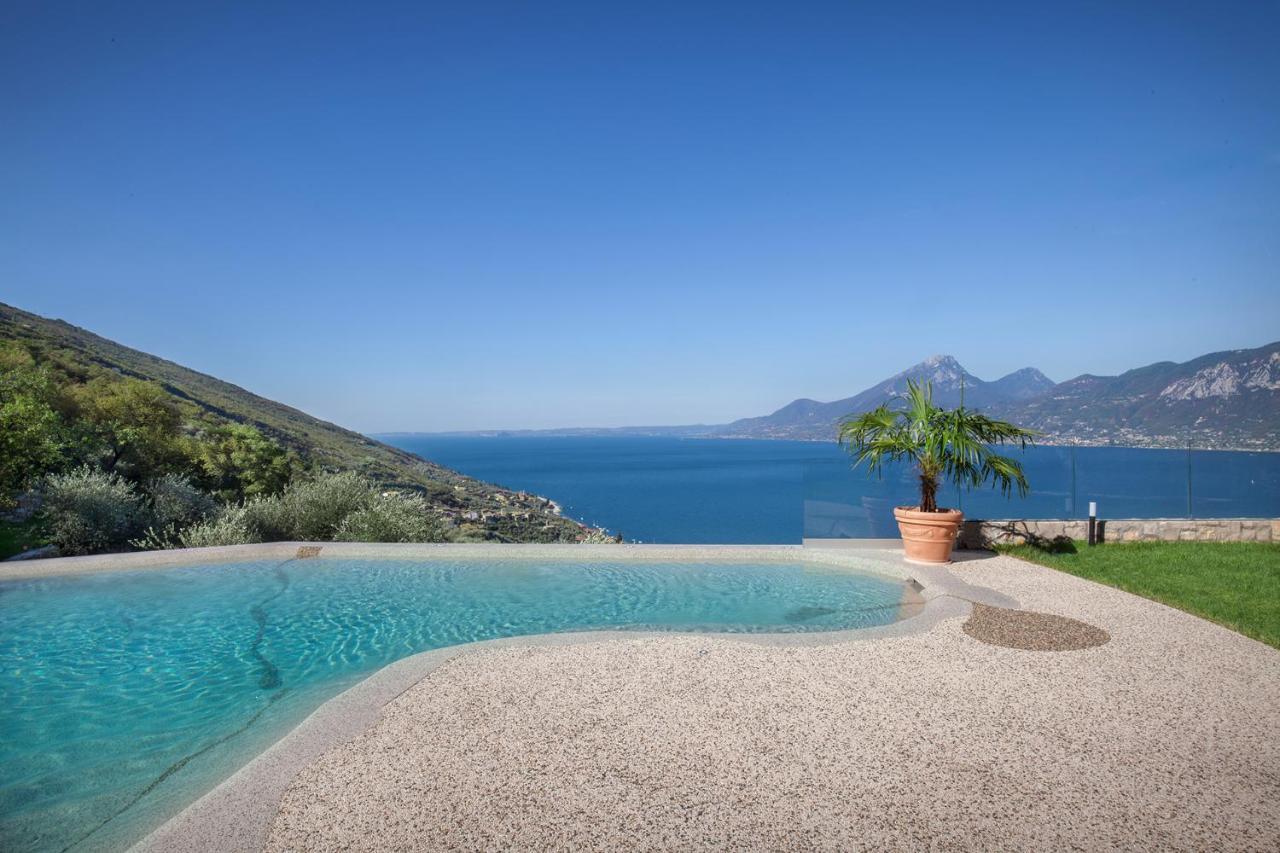 Villa Divina - Apt Icona Con Piscina E Vista Lago Castelletto Di Brenzone Exteriör bild