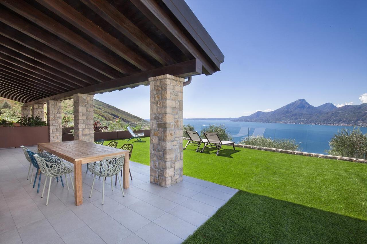 Villa Divina - Apt Icona Con Piscina E Vista Lago Castelletto Di Brenzone Exteriör bild