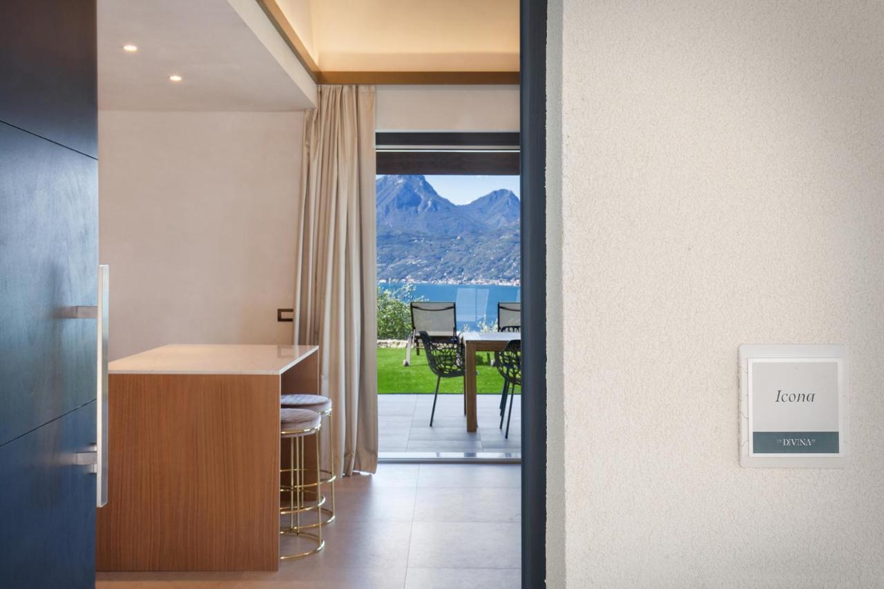 Villa Divina - Apt Icona Con Piscina E Vista Lago Castelletto Di Brenzone Exteriör bild