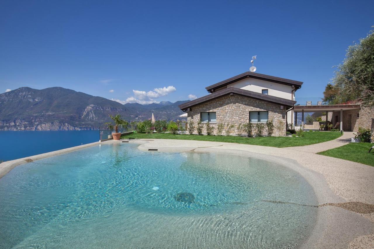 Villa Divina - Apt Icona Con Piscina E Vista Lago Castelletto Di Brenzone Exteriör bild