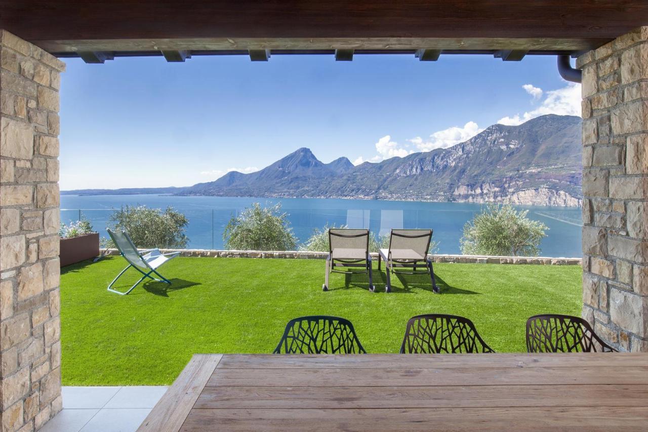 Villa Divina - Apt Icona Con Piscina E Vista Lago Castelletto Di Brenzone Exteriör bild