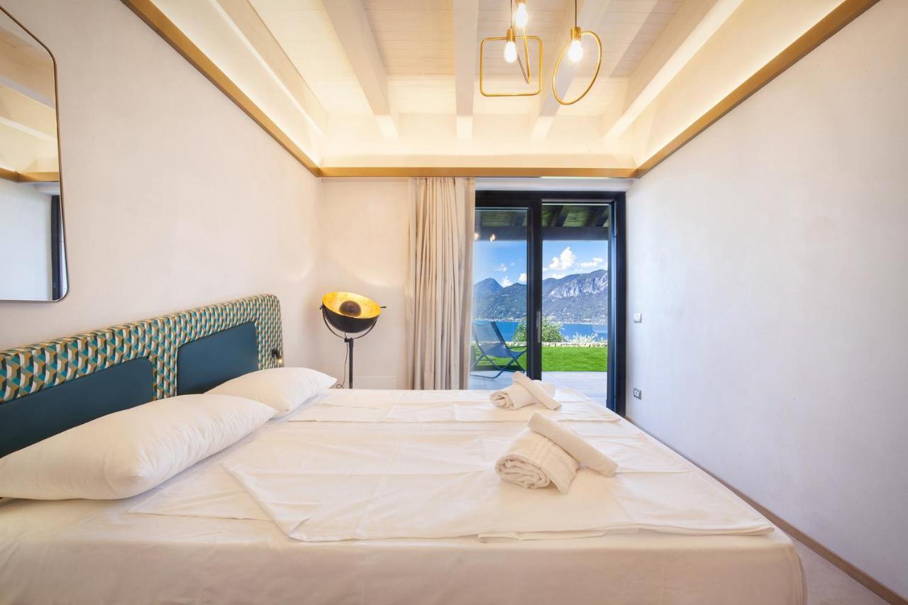 Villa Divina - Apt Icona Con Piscina E Vista Lago Castelletto Di Brenzone Exteriör bild