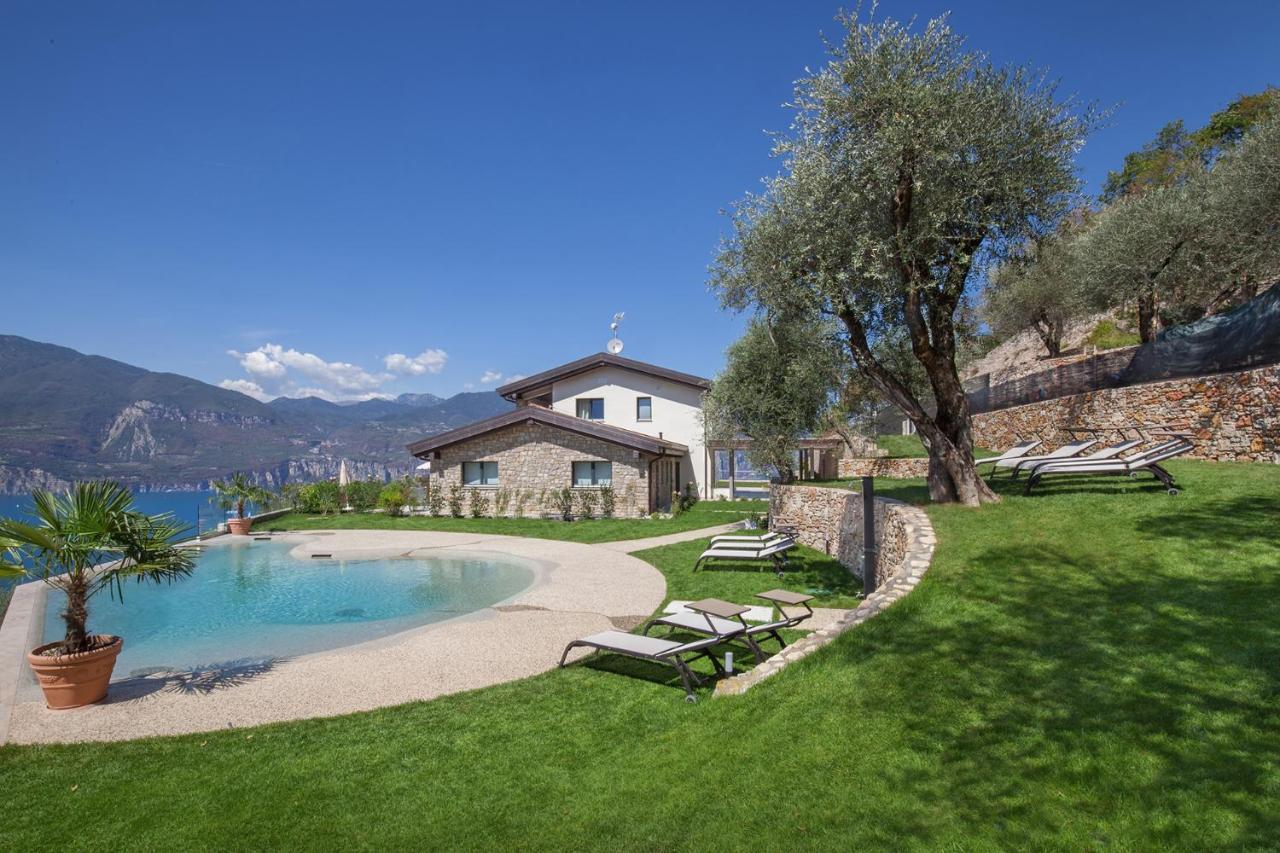 Villa Divina - Apt Icona Con Piscina E Vista Lago Castelletto Di Brenzone Exteriör bild